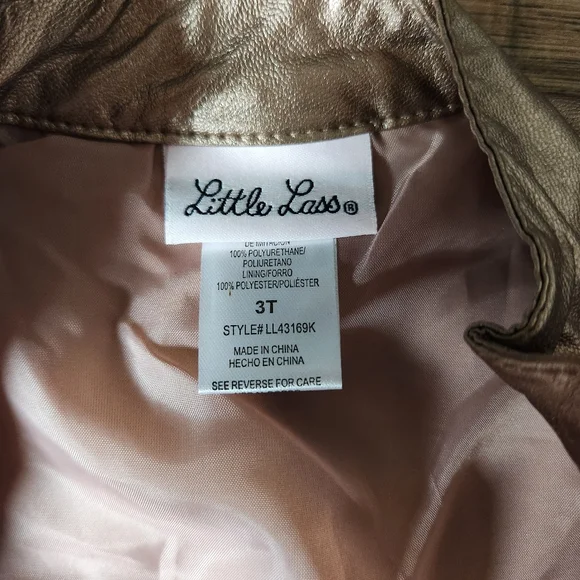 Little Lass 3-piece Metallic Heart Full of Love Jacket/Shirt/Pants Set Size 3T - Picture 13 of 16